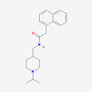 molecular formula C21H28N2O B6499675 2-(naphthalen-1-yl)-N-{[1-(propan-2-yl)piperidin-4-yl]methyl}acetamide CAS No. 954018-10-1
