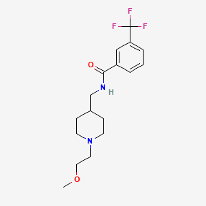 molecular formula C17H23F3N2O2 B6499681 N-{[1-(2-methoxyethyl)piperidin-4-yl]methyl}-3-(trifluoromethyl)benzamide CAS No. 953990-67-5