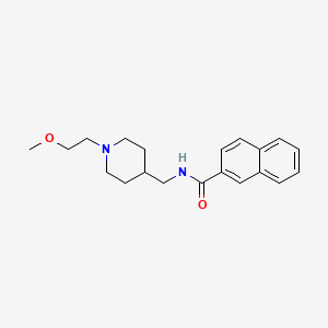 molecular formula C20H26N2O2 B6499688 N-{[1-(2-methoxyethyl)piperidin-4-yl]methyl}naphthalene-2-carboxamide CAS No. 953991-71-4