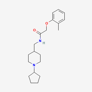 N-[(1-cyclopentylpiperidin-4-yl)methyl]-2-(2-methylphenoxy)acetamide