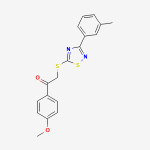 molecular formula C18H16N2O2S2 B6499716 1-(4-methoxyphenyl)-2-{[3-(3-methylphenyl)-1,2,4-thiadiazol-5-yl]sulfanyl}ethan-1-one CAS No. 864918-34-3