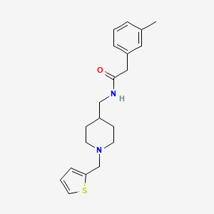molecular formula C20H26N2OS B6499744 2-(3-methylphenyl)-N-({1-[(thiophen-2-yl)methyl]piperidin-4-yl}methyl)acetamide CAS No. 953999-22-9