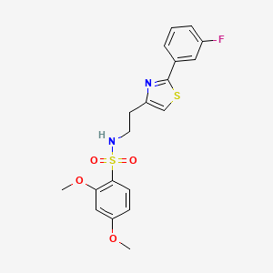 molecular formula C19H19FN2O4S2 B6499817 N-{2-[2-(3-fluorophenyl)-1,3-thiazol-4-yl]ethyl}-2,4-dimethoxybenzene-1-sulfonamide CAS No. 941945-15-9