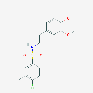 molecular formula C17H20ClNO4S B6499828 4-chloro-N-[2-(3,4-dimethoxyphenyl)ethyl]-3-methylbenzene-1-sulfonamide CAS No. 1374681-29-4