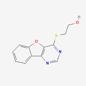 molecular formula C12H10N2O2S B6499835 2-{8-oxa-3,5-diazatricyclo[7.4.0.0^{2,7}]trideca-1(13),2(7),3,5,9,11-hexaen-6-ylsulfanyl}ethan-1-ol CAS No. 848754-20-1