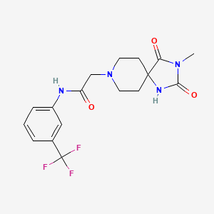 2-{3-methyl-2,4-dioxo-1,3,8-triazaspiro[4.5]decan-8-yl}-N-[3-(trifluoromethyl)phenyl]acetamide