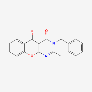 molecular formula C19H14N2O3 B6499880 3-benzyl-2-methyl-3H,4H,5H-chromeno[2,3-d]pyrimidine-4,5-dione CAS No. 899394-34-4