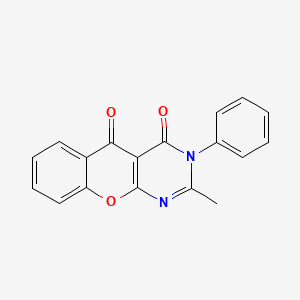molecular formula C18H12N2O3 B6499911 2-methyl-3-phenyl-3H,4H,5H-chromeno[2,3-d]pyrimidine-4,5-dione CAS No. 900258-53-9
