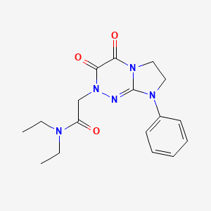 2-{3,4-dioxo-8-phenyl-2H,3H,4H,6H,7H,8H-imidazo[2,1-c][1,2,4]triazin-2-yl}-N,N-diethylacetamide