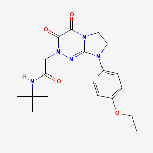 molecular formula C19H25N5O4 B6499968 N-tert-butyl-2-[8-(4-ethoxyphenyl)-3,4-dioxo-2H,3H,4H,6H,7H,8H-imidazo[2,1-c][1,2,4]triazin-2-yl]acetamide CAS No. 941891-08-3