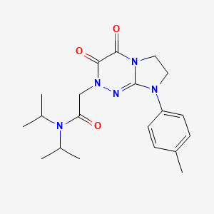 molecular formula C20H27N5O3 B6499975 2-[8-(4-methylphenyl)-3,4-dioxo-2H,3H,4H,6H,7H,8H-imidazo[2,1-c][1,2,4]triazin-2-yl]-N,N-bis(propan-2-yl)acetamide CAS No. 941960-71-0
