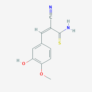 (2Z)-2-cyano-3-(3-hydroxy-4-methoxyphenyl)prop-2-enethioamide