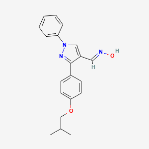 molecular formula C20H21N3O2 B6500134 (E)-N-({3-[4-(2-methylpropoxy)phenyl]-1-phenyl-1H-pyrazol-4-yl}methylidene)hydroxylamine CAS No. 381209-92-3