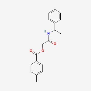 molecular formula C18H19NO3 B6500140 [(1-phenylethyl)carbamoyl]methyl 4-methylbenzoate CAS No. 904200-53-9