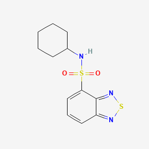 molecular formula C12H15N3O2S2 B6500141 N-cyclohexyl-2,1,3-benzothiadiazole-4-sulfonamide CAS No. 313241-77-9