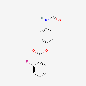 molecular formula C15H12FNO3 B6500192 4-acetamidophenyl 2-fluorobenzoate CAS No. 443639-64-3