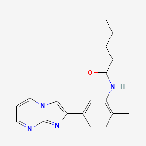 N-(5-{imidazo[1,2-a]pyrimidin-2-yl}-2-methylphenyl)pentanamide
