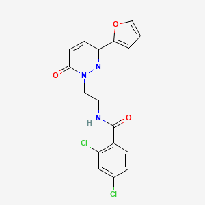 molecular formula C17H13Cl2N3O3 B6500225 2,4-dichloro-N-{2-[3-(furan-2-yl)-6-oxo-1,6-dihydropyridazin-1-yl]ethyl}benzamide CAS No. 946314-55-2