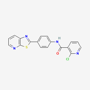 2-chloro-N-(4-{[1,3]thiazolo[5,4-b]pyridin-2-yl}phenyl)pyridine-3-carboxamide