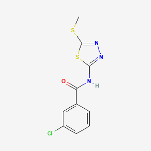 3-chloro-N-[5-(methylsulfanyl)-1,3,4-thiadiazol-2-yl]benzamide