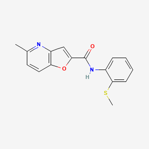5-methyl-N-[2-(methylsulfanyl)phenyl]furo[3,2-b]pyridine-2-carboxamide