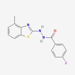4-fluoro-N'-(4-methyl-1,3-benzothiazol-2-yl)benzohydrazide