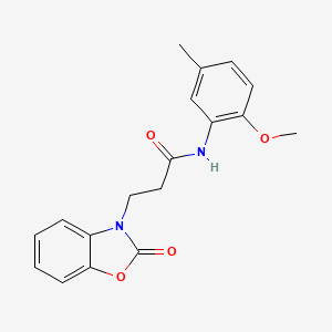 N-(2-methoxy-5-methylphenyl)-3-(2-oxo-2,3-dihydro-1,3-benzoxazol-3-yl)propanamide