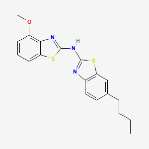 molecular formula C19H19N3OS2 B6500393 6-butyl-N-(4-methoxy-1,3-benzothiazol-2-yl)-1,3-benzothiazol-2-amine CAS No. 862975-39-1