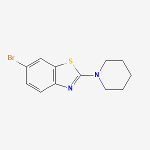 molecular formula C12H13BrN2S B6500413 6-bromo-2-(piperidin-1-yl)-1,3-benzothiazole CAS No. 863001-19-8