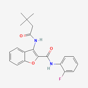 3-(3,3-dimethylbutanamido)-N-(2-fluorophenyl)-1-benzofuran-2-carboxamide