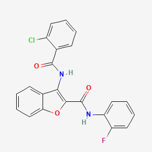 3-(2-chlorobenzamido)-N-(2-fluorophenyl)-1-benzofuran-2-carboxamide