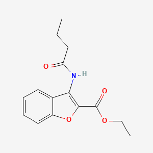 molecular formula C15H17NO4 B6500489 ethyl 3-butanamido-1-benzofuran-2-carboxylate CAS No. 887887-75-4