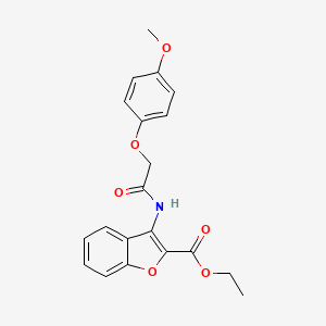 ethyl 3-[2-(4-methoxyphenoxy)acetamido]-1-benzofuran-2-carboxylate