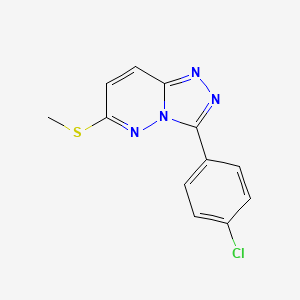 molecular formula C12H9ClN4S B6500495 3-(4-chlorophenyl)-6-(methylsulfanyl)-[1,2,4]triazolo[4,3-b]pyridazine CAS No. 852372-98-6