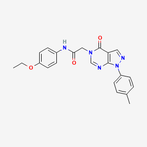 molecular formula C22H21N5O3 B6500515 N-(4-ethoxyphenyl)-2-[1-(4-methylphenyl)-4-oxo-1H,4H,5H-pyrazolo[3,4-d]pyrimidin-5-yl]acetamide CAS No. 863446-64-4