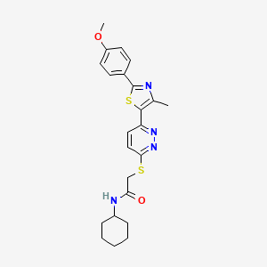 N-cyclohexyl-2-({6-[2-(4-methoxyphenyl)-4-methyl-1,3-thiazol-5-yl]pyridazin-3-yl}sulfanyl)acetamide