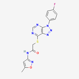 2-{[3-(4-fluorophenyl)-3H-[1,2,3]triazolo[4,5-d]pyrimidin-7-yl]sulfanyl}-N-(5-methyl-1,2-oxazol-3-yl)acetamide