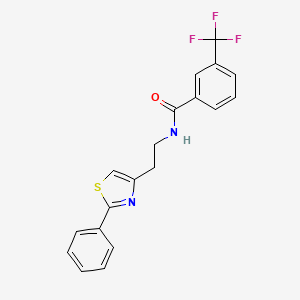 N-[2-(2-phenyl-1,3-thiazol-4-yl)ethyl]-3-(trifluoromethyl)benzamide
