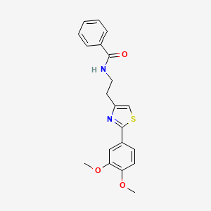 N-{2-[2-(3,4-dimethoxyphenyl)-1,3-thiazol-4-yl]ethyl}benzamide