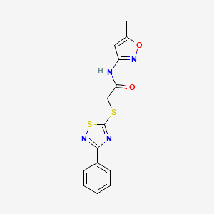 N-(5-methyl-1,2-oxazol-3-yl)-2-[(3-phenyl-1,2,4-thiadiazol-5-yl)sulfanyl]acetamide