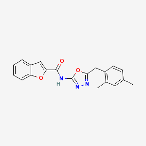 molecular formula C20H17N3O3 B6500635 N-{5-[(2,4-dimethylphenyl)methyl]-1,3,4-oxadiazol-2-yl}-1-benzofuran-2-carboxamide CAS No. 954600-50-1