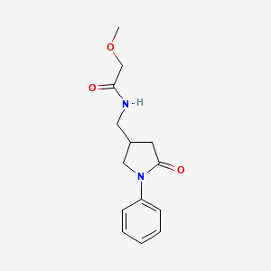 2-methoxy-N-[(5-oxo-1-phenylpyrrolidin-3-yl)methyl]acetamide