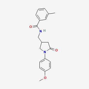 molecular formula C20H22N2O3 B6500670 N-{[1-(4-methoxyphenyl)-5-oxopyrrolidin-3-yl]methyl}-3-methylbenzamide CAS No. 954628-22-9