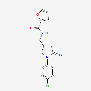 N-{[1-(4-chlorophenyl)-5-oxopyrrolidin-3-yl]methyl}furan-2-carboxamide