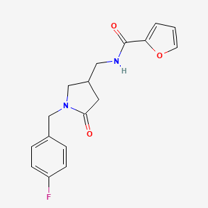 molecular formula C17H17FN2O3 B6500753 N-({1-[(4-fluorophenyl)methyl]-5-oxopyrrolidin-3-yl}methyl)furan-2-carboxamide CAS No. 954712-60-8