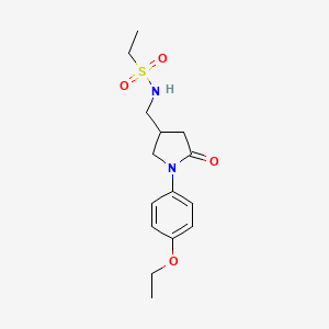 molecular formula C15H22N2O4S B6500765 N-{[1-(4-ethoxyphenyl)-5-oxopyrrolidin-3-yl]methyl}ethane-1-sulfonamide CAS No. 954713-56-5