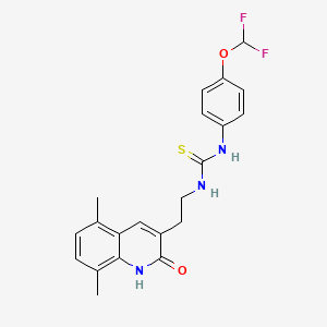 1-[4-(difluoromethoxy)phenyl]-3-[2-(5,8-dimethyl-2-oxo-1,2-dihydroquinolin-3-yl)ethyl]thiourea