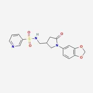 N-{[1-(2H-1,3-benzodioxol-5-yl)-5-oxopyrrolidin-3-yl]methyl}pyridine-3-sulfonamide