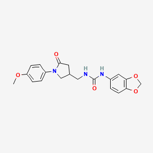 1-(2H-1,3-benzodioxol-5-yl)-3-{[1-(4-methoxyphenyl)-5-oxopyrrolidin-3-yl]methyl}urea