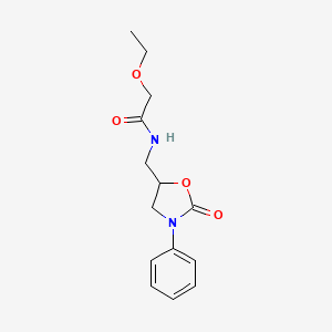 2-ethoxy-N-[(2-oxo-3-phenyl-1,3-oxazolidin-5-yl)methyl]acetamide